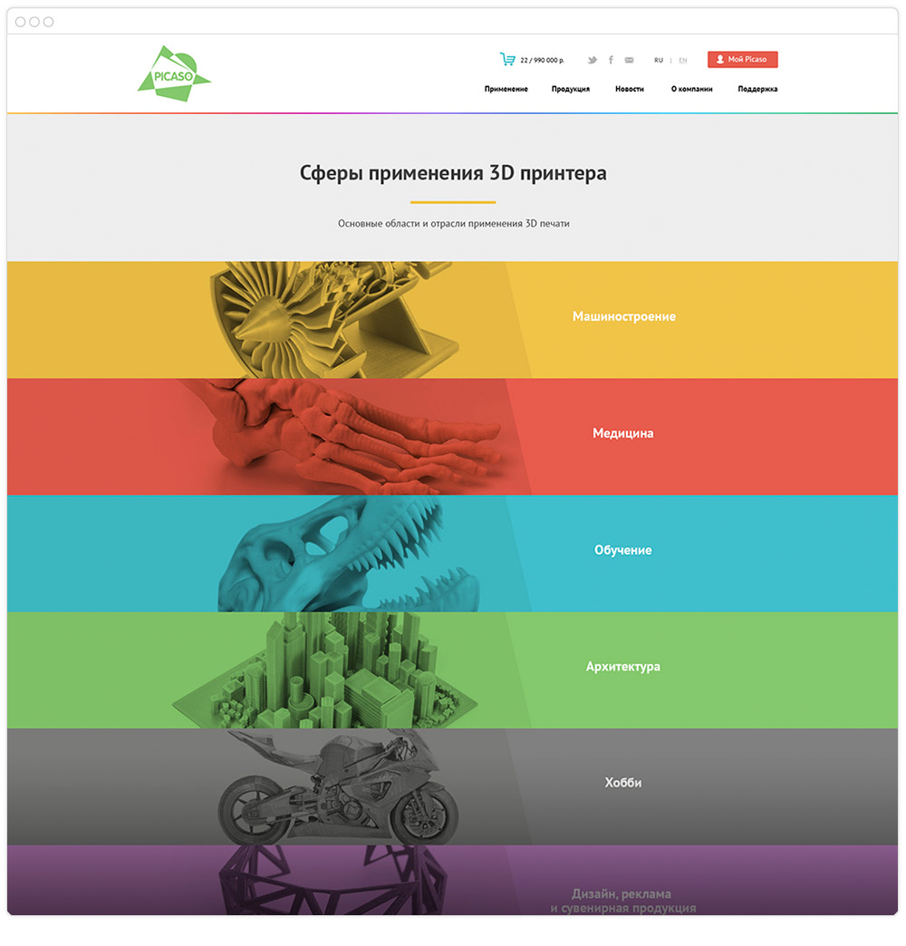 Страница применения Страница применения